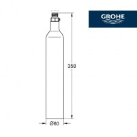 MEDIDAS SET 4 BOTELLAS CO2 GROHE BLUE